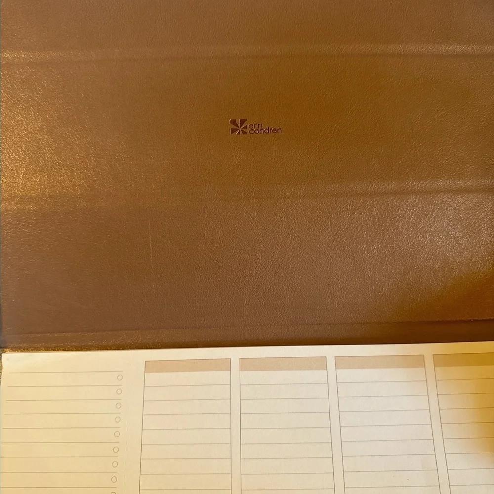 Erin Condren Planning Tri Fold Rose Gold Folio, planner tablet, sticker sheet
